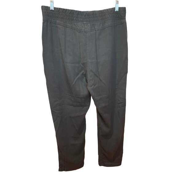 Chicos Black Ankle Pants Size M Side Zipper Pockets Stretch Elastic Waist Casual - Picture 2 of 12